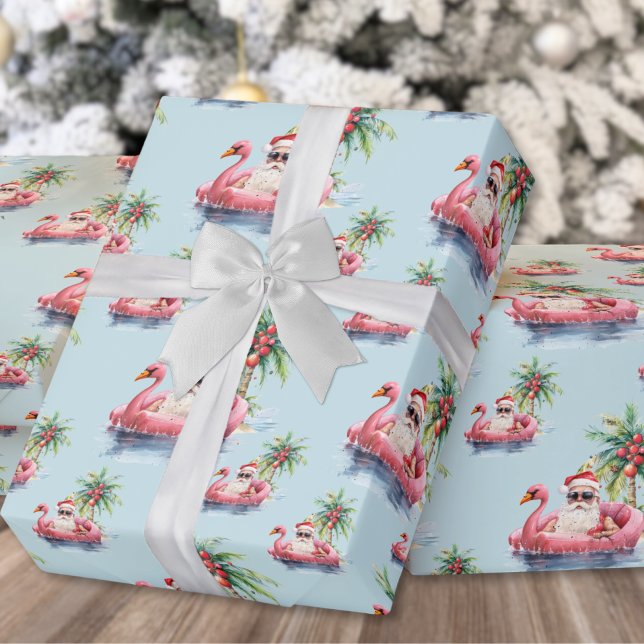 WeihnachtsWeihnachten Geschenkpapier (Beach Christmas Santa Wrapping Paper)