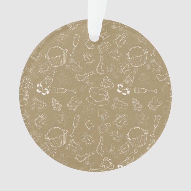 WeihnachtsWeihnachten Gingerbread Man and santa Ornament (Vorderseite)