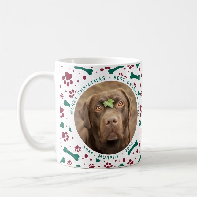 Weihnachtsweihnachtsbaum für Fotos Druckereien Dog Kaffeetasse (Links)