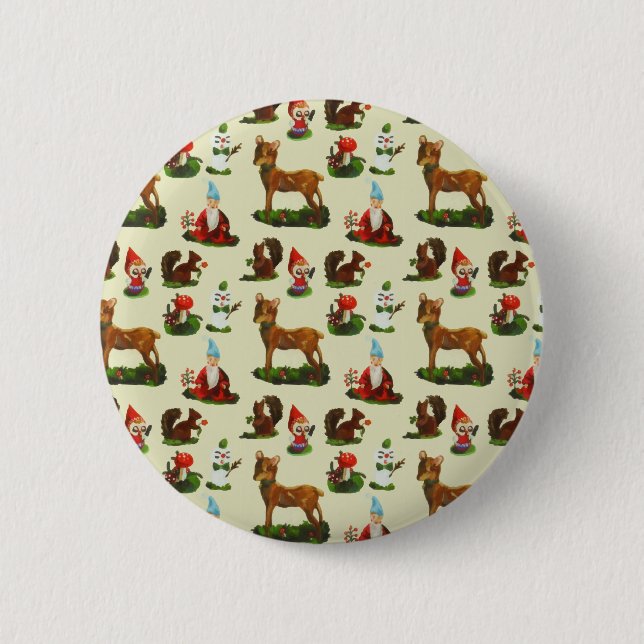 Weihnachtsweihnachtsbaum Hirsch Santa Snowman Button (Vorderseite)