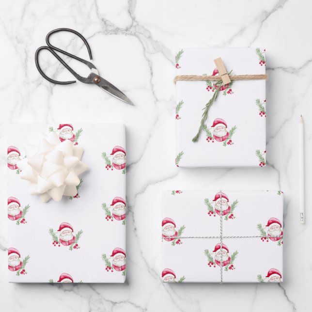 Weihnachtsweihnachtsbild im Weihnachtskalender Geschenkpapier Set (Vorderseite)