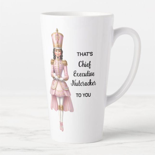 Weihnachtsweihnachtscreme Pink & Gold Milchtasse (Rechts)