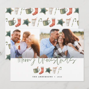 Weihnachtsweihnachtsgetränke Süßkarpfen Holi Feiertagskarte