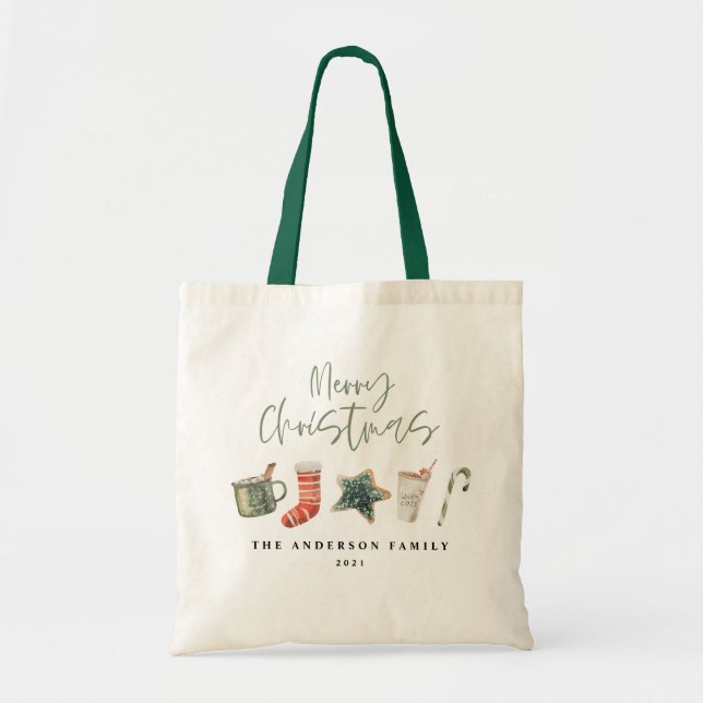 Weihnachtsweihnachtsgetränke Süßkartoffeln Tasche (Vorne)