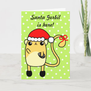WeihnachtsWeihnachtskarte Niedlich Gerbil Feiertagskarte