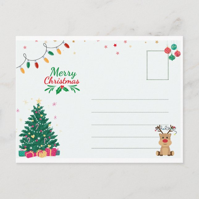 Weihnachtsweihnachtskarte Postkarte (Vorderseite)