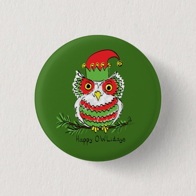 Weihnachtsweihnachtskinder Niedlich Button (Vorderseite)