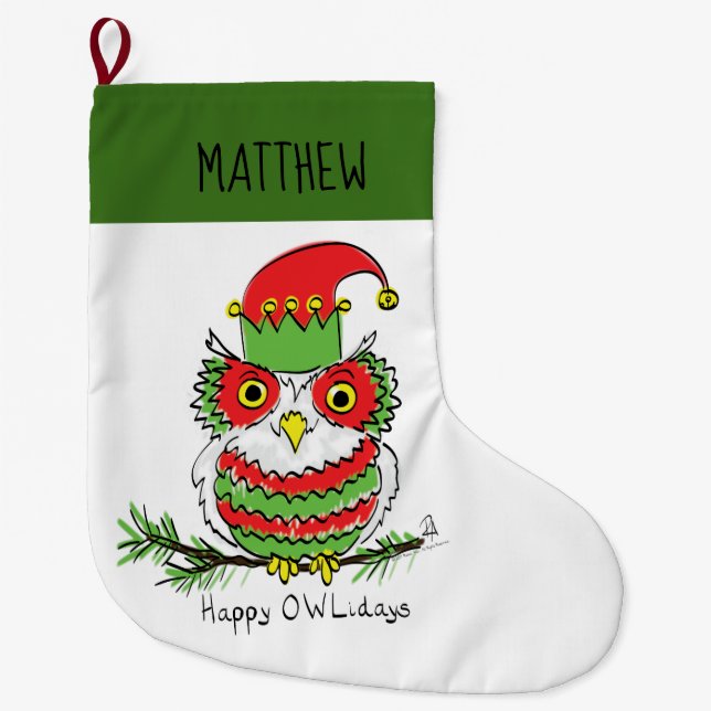 Weihnachtsweihnachtskinder Niedlich Großer Weihnachtsstrumpf (Vorderseite)