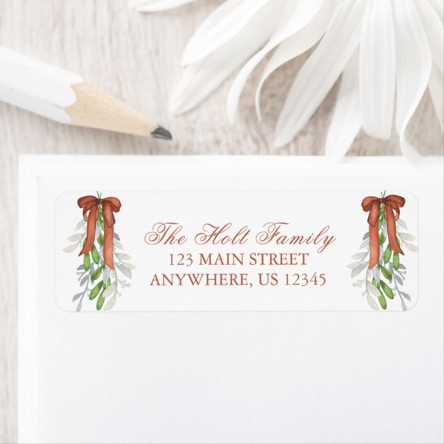 Weihnachtsweihnachtskupfer Bow Swaage Garland (Insitu)