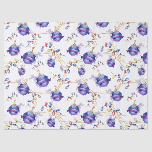 Weihnachtsweihnachtslieder Gold Geometrie Seidenpapier (Vorderseite)