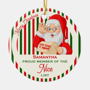 Weihnachtsweihnachtsliste Stolzes Mitglied Keramik Ornament