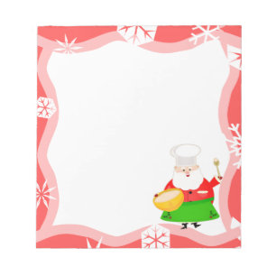 Weihnachtsweihnachtsmann-Backen-Notizblock Notizblock