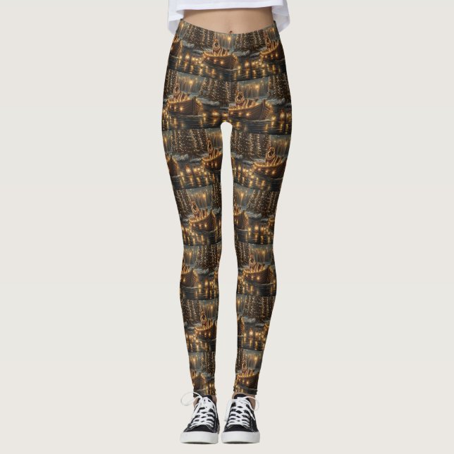 Weihnachtsweihnachtsreise Leggings (Vorderseite)