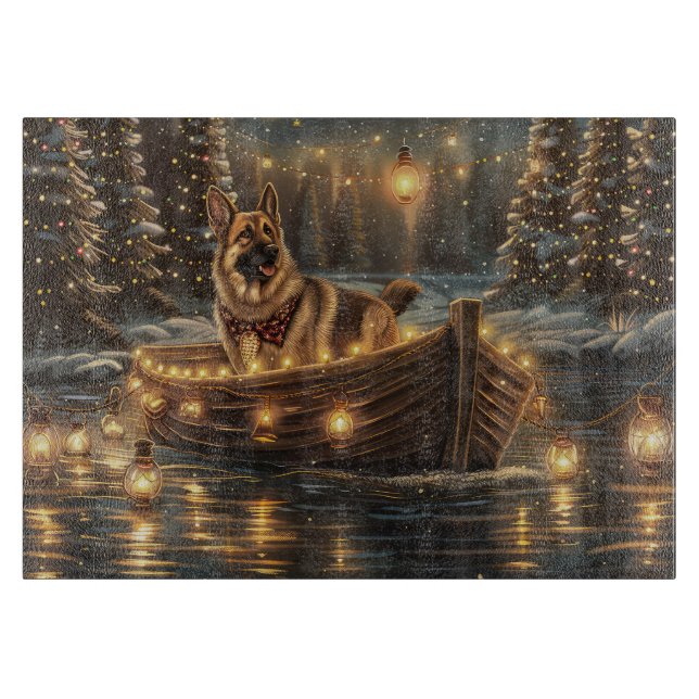 Weihnachtsweihnachtsreise Schneidebrett (Vorderseite)