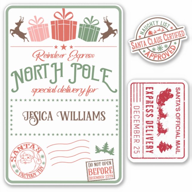 WeihnachtsWeihnachtsWeihnachtsWeihnachtsspezialnam Aufkleber (Vorderseite)