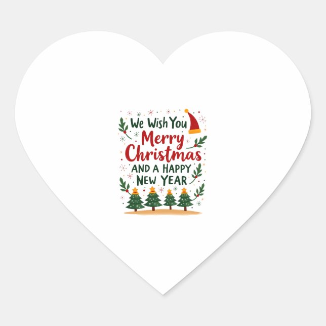 WeihnachtsWeihnachtsWeihnachtsWeihnachtsWeihnachts Herz-Aufkleber (Vorderseite)