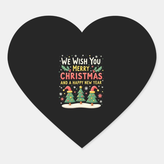 WeihnachtsWeihnachtsWeihnachtsWeihnachtsWeihnachts Herz-Aufkleber (Vorderseite)