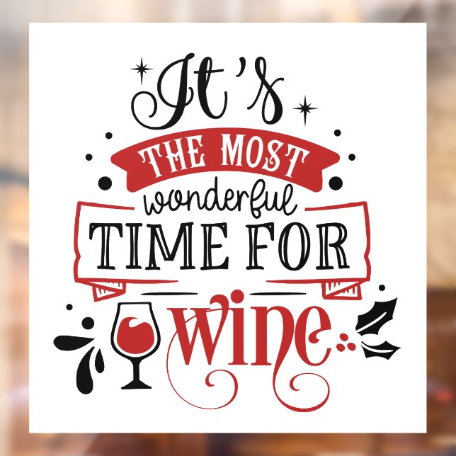 Weihnachtswein-Bar Fensteraufkleber (Blatt 2)