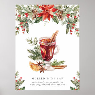 Weihnachtswein Bar Signatur Trinkzeichen Poster