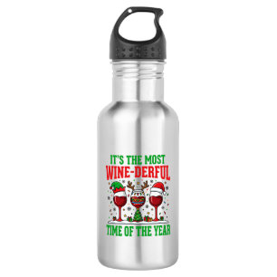 Weihnachtswein-herrliches rotes Weindesign Edelstahlflasche