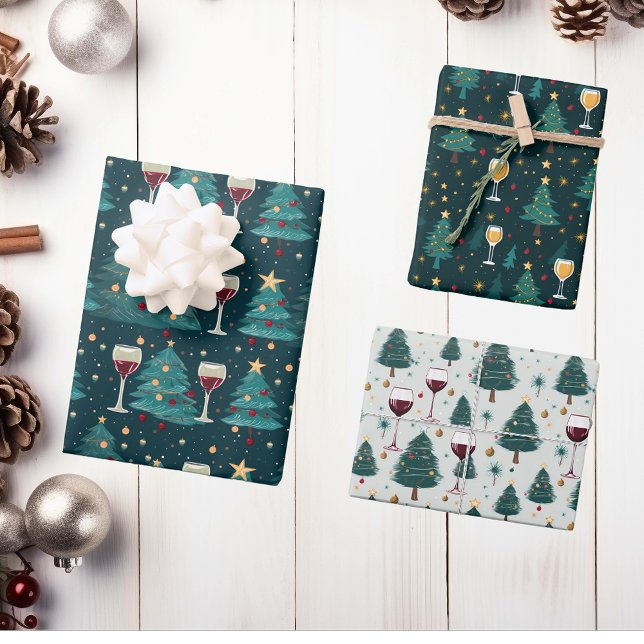 Weihnachtswein Lover Geschenkpapier Set (Von Creator hochgeladen)