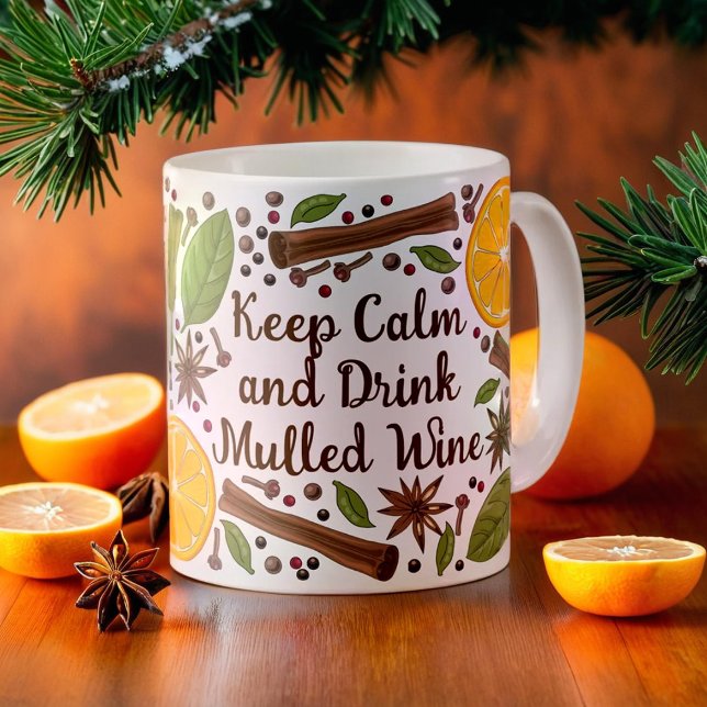 Weihnachtswein mit Spicy Mulled Wein Kaffeetasse (Christmas Spicy Mulled Wine Coffee Mug)