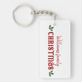 Weihnachtswein und Rot heilig Schlüsselanhänger