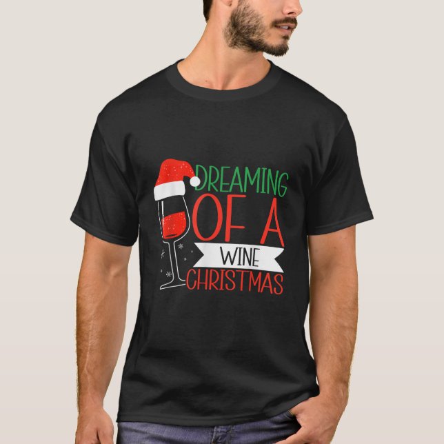 Weihnachtswein Weihnachten Alkohol Pajama T-Shirt (Vorderseite)