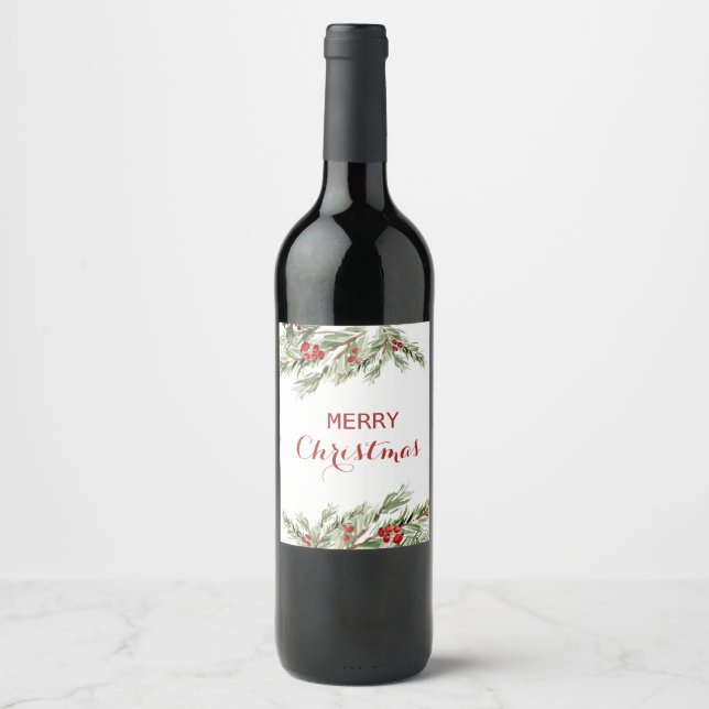 Weihnachtswein, Weihnachtsgeschenk Wein Weinetikett (Vorderseite)