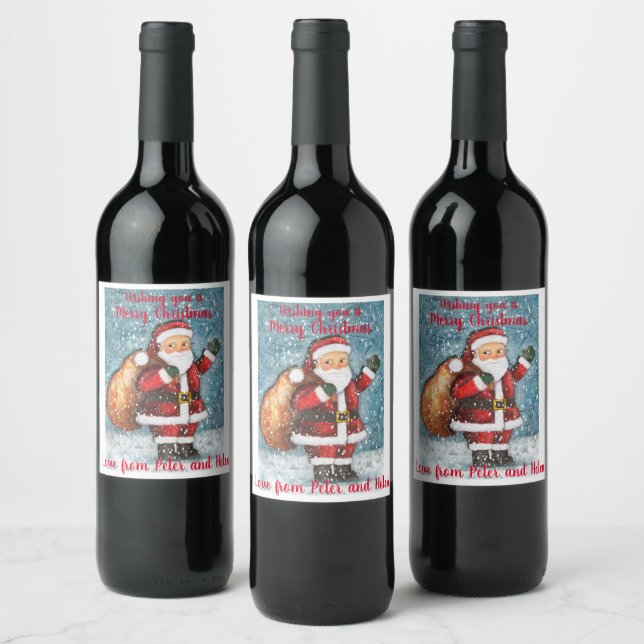 Weihnachtswein Weinetikett (Flaschen)