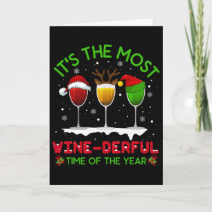 Weihnachtswein Xmas Alkohol-Pyjama-Oberteile für F Karte