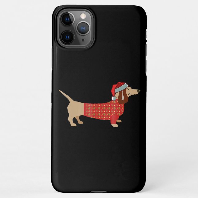 Weihnachtsweiner-Dackel Dackel in Hund iPhone Hülle (Rückseite)