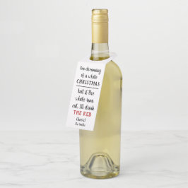 Weihnachtsweinmarken Spaß Flaschenanhänger