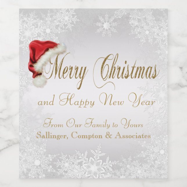 Weihnachtsweinmarken Weinetikett (Einzelnes Label)