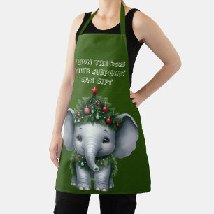 Weihnachtsweiße Elephant Gag Geschenk Schürze