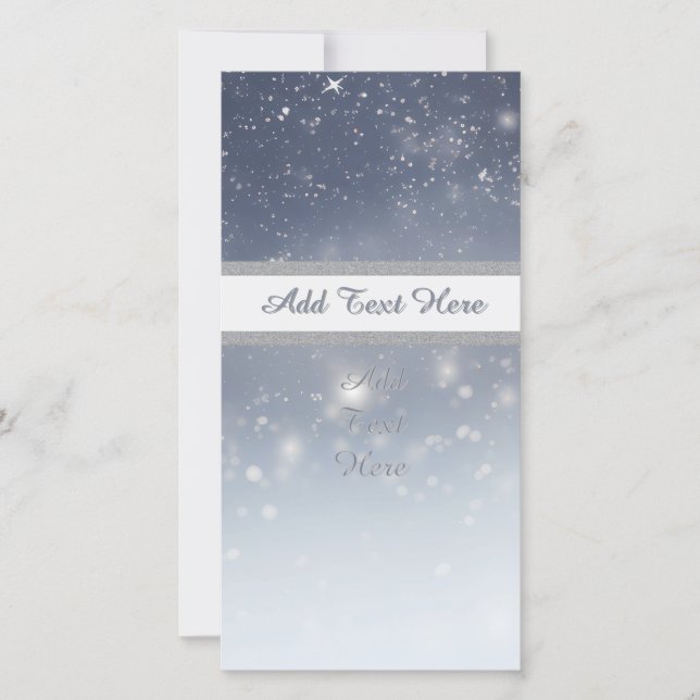 Weihnachtsweiße Schneeflocken Feiertagskarte (Vorderseite)