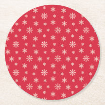 Weihnachtsweiße Schneeflocken, modernes Muster rot