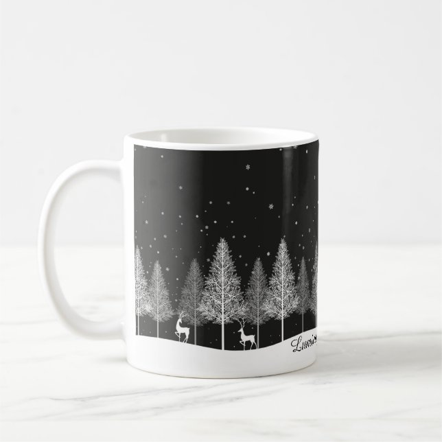 Weihnachtsweißer Becher Kaffeetasse (Links)