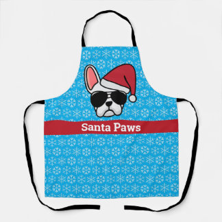 Weihnachtsweißer Französischer-Bulldogge-Schürze Schürze