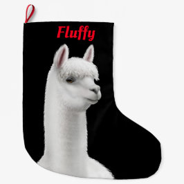 Weihnachtsweißes Alpaka-kundengerechter Strumpf Großer Weihnachtsstrumpf