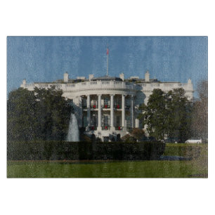 Weihnachtsweißes Haus für Feiertage Washington DC Schneidebrett