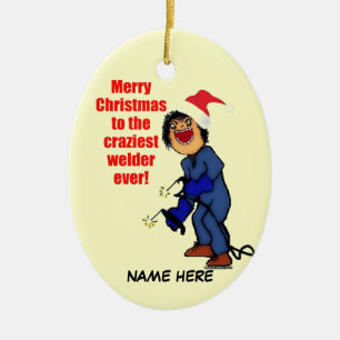 Weihnachtswelder-Spaß Keramikornament