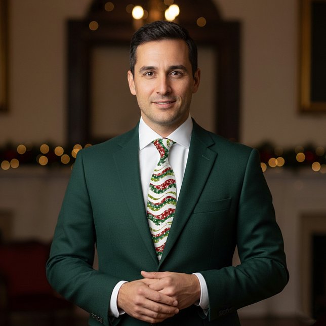 Weihnachtswellen und Schneeflocken Krawatte (Von Creator hochgeladen)