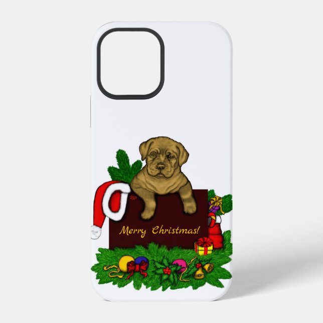 Weihnachtswelpe iPhone Hülle (Rückseite)