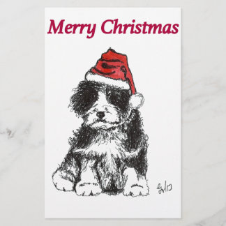 Weihnachtswelpen Briefpapier
