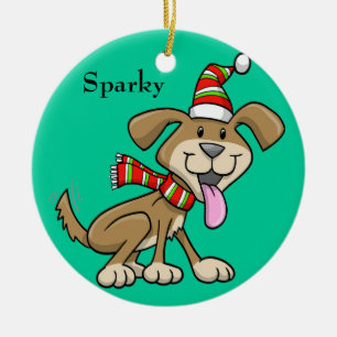 Weihnachtswelpen-"Sparky" Verzierung Keramikornament