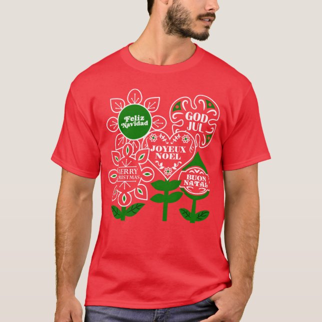 Weihnachtsweltfamilie T-Shirt (Vorderseite)