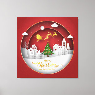 Weihnachtswerbung Leinwanddruck