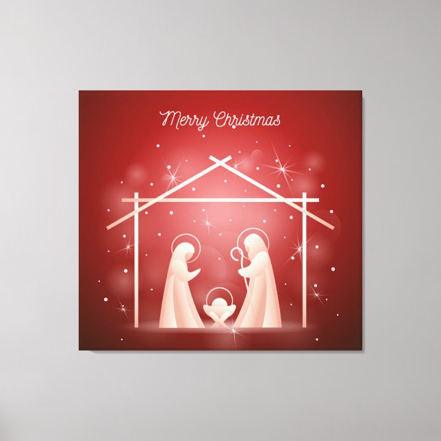 Weihnachtswerbung Leinwanddruck (Vorderseite)