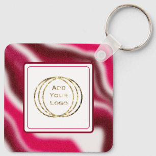 Weihnachtswerbung mit Firmenlogo hinzufügen Schlüsselanhänger